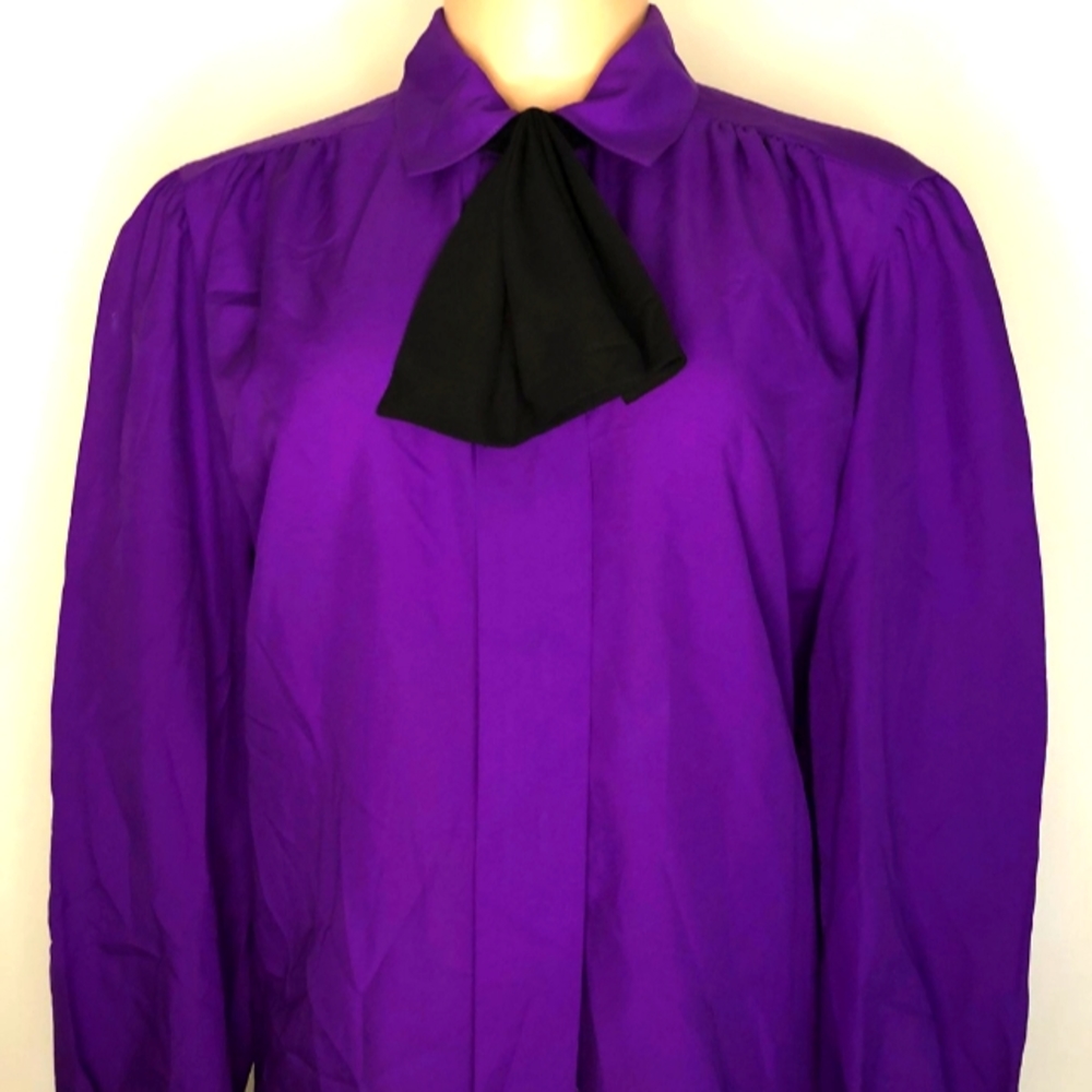 Purple Shirt with attached tie